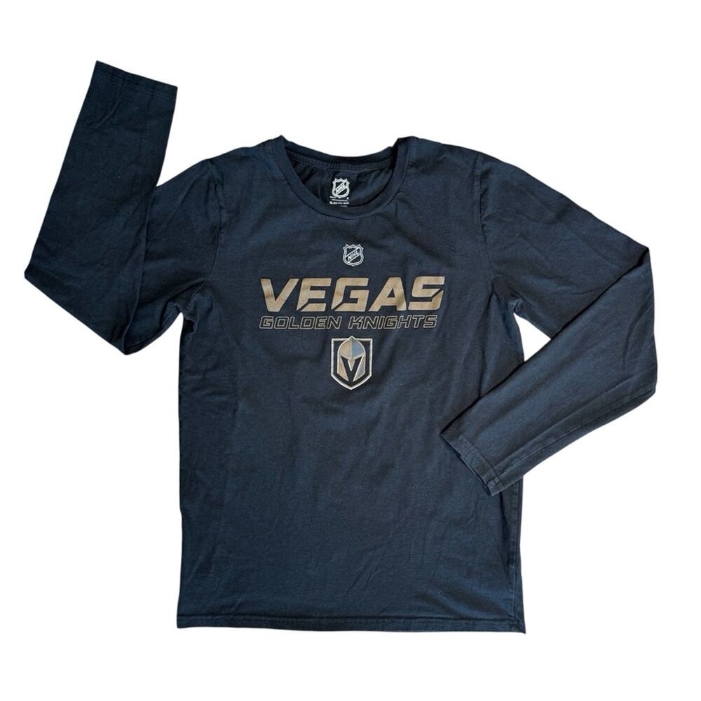 NHL Women’s Black ‘Vegas Golden Knights’ Crew Neck Long Sleeve T-Shirt